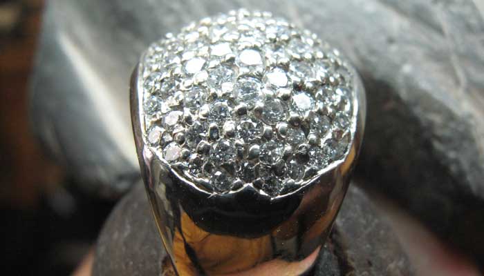 hundred stone diamond ring